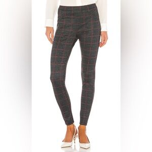 NWT Sanctuary Plaid Houndstooth Black Red Tan Leggings Stretch Skinny Pants, XS